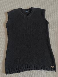 Gilet donna nero a maglia misto lana TwinSet Jeans