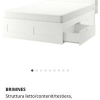 letto ikea BRIMNES con testiera