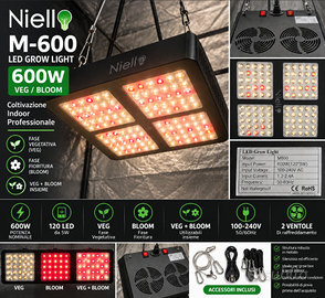 Lampada LED Grow Niello M-600 600W VEG/BLOOM – Ser
