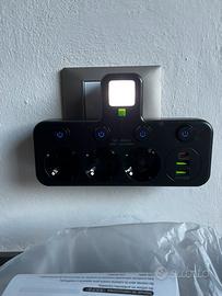 adaptor 3 prese 2 usb 1 type-c e luce