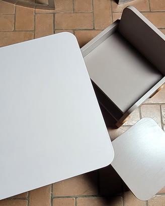 sedia, sgabello e tavolo bambina