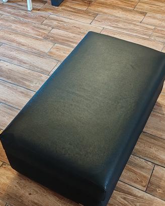 Pouf contenitore pelle nera Poltrone e Sofà 
