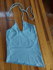 Top Zara BASIC taglia S, colore azzurro
