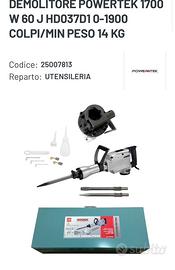 Martello pneumatico demolitore powertek 60 J