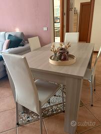 tavolo da pranzo 140*90, allungabile a 190