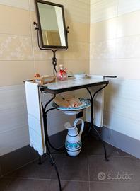 Toilette consolle fatta a mano ferro / marmo