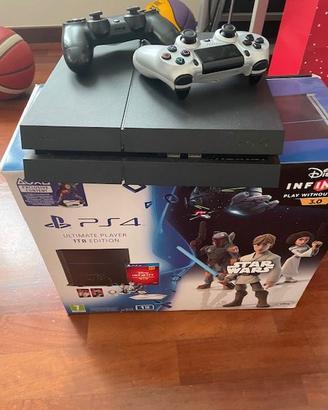 Playstation 4+2 joystick con ricaricatore doppio
