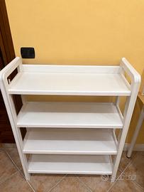 Libreria/Scaffale in legno bianco