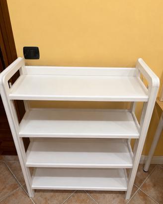 Libreria/Scaffale in legno bianco
