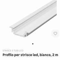 Profilo per strisce led completo di cover bianco
