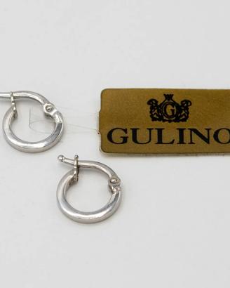 Orecchini a cerchio in oro bianco 18 kt E.123