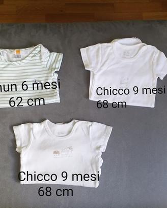 Body manica corta bimbo 62/68 cm