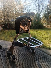 Sissy bar Harley a sgancio rapido + portapacchi