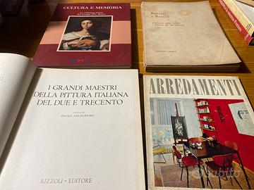 Collezione libri di arte arredamento e musei.