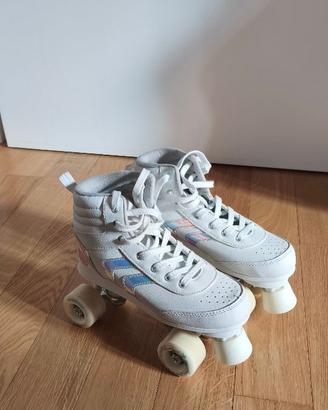 Pattini classici QUAD bianchi e lilla - OXELO