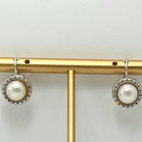 Orecchini oro bianco 18k 750 e Perle