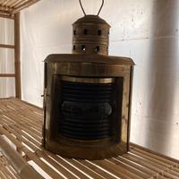 Lanterna nautica ad olio in ottone