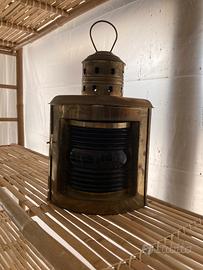 Lanterna nautica ad olio in ottone