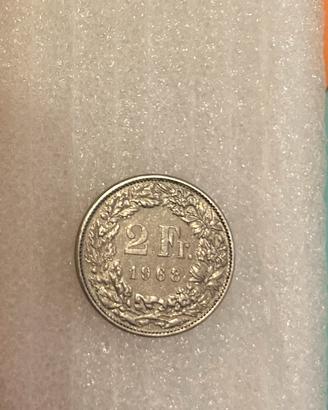 2 franchi svizzeri del 1968 da collezione