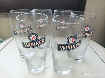 6 Bicchieri Birra ? Whurer originali vintage