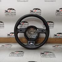 Volante sportivo multifunzione in pelle traforata