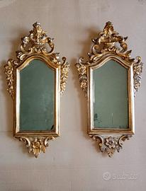 Coppia di antiche specchiere XVIII secolo