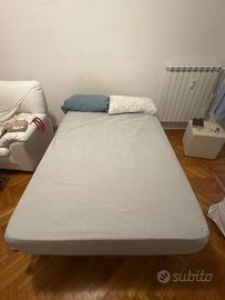 Rete e materasso memory una piazza e mezza 120 × 1