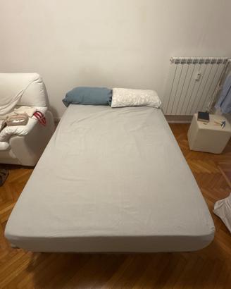 Rete e materasso memory una piazza e mezza 120 × 1