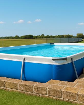 Piscina New Plast mt. 6,90x3,50x1,20 + robot