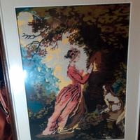 quadro ricamato mezzo punto 