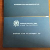 LIBRETTO EMISSIONI  VALORI POSTALI 1986 e 1988