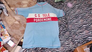 Maglia in Lana Vintage Ciclismo G.S.Tele Pordenone