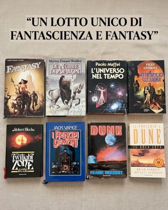 Set 8 libri fatnasy fantascienza sci-fi
