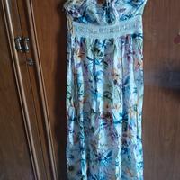 vestito lungo senza spalline 