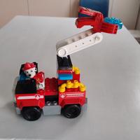 Paw Patrol Camion Pompieri rosso gru + personaggio