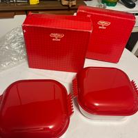 2 contenitori vintage rosso, Corticella by Guzzini