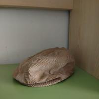 Coppola beige in velluto a coste
