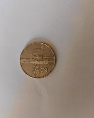 moneta buona da 2 lire con fascio littorio