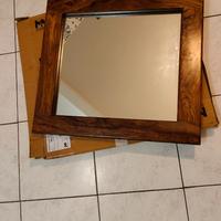 Specchio cornice legno massello.