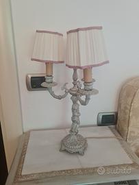 coppia lampade abat jour 