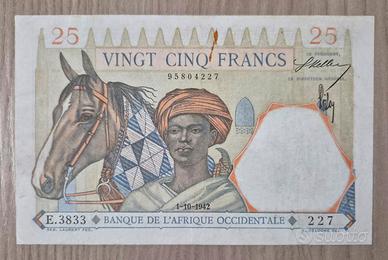 Banconota 25 Franchi dell'africa Occidentale
