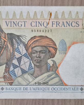 Banconota 25 Franchi dell'africa Occidentale
