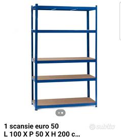 Scansia scaffale per garage color blu