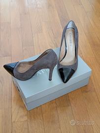 Scarpe décolleté pelle scamosciata con tacco - 37