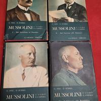 4 libri d'epoca Mussolini l'uomo è l'opera 1a ediz