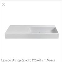 Lavabo Unitop Quadro 120x48 IPERCERAMICA