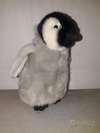 PELUCHE PINGUINO GRIGIO E NERO