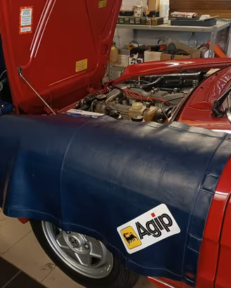 Copri parafanghi auto officina.