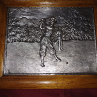 Quadro giocatore di golf (Galbiati Milano)