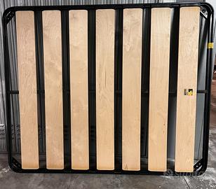 Rete a doghe larghe 160x190 con piedini